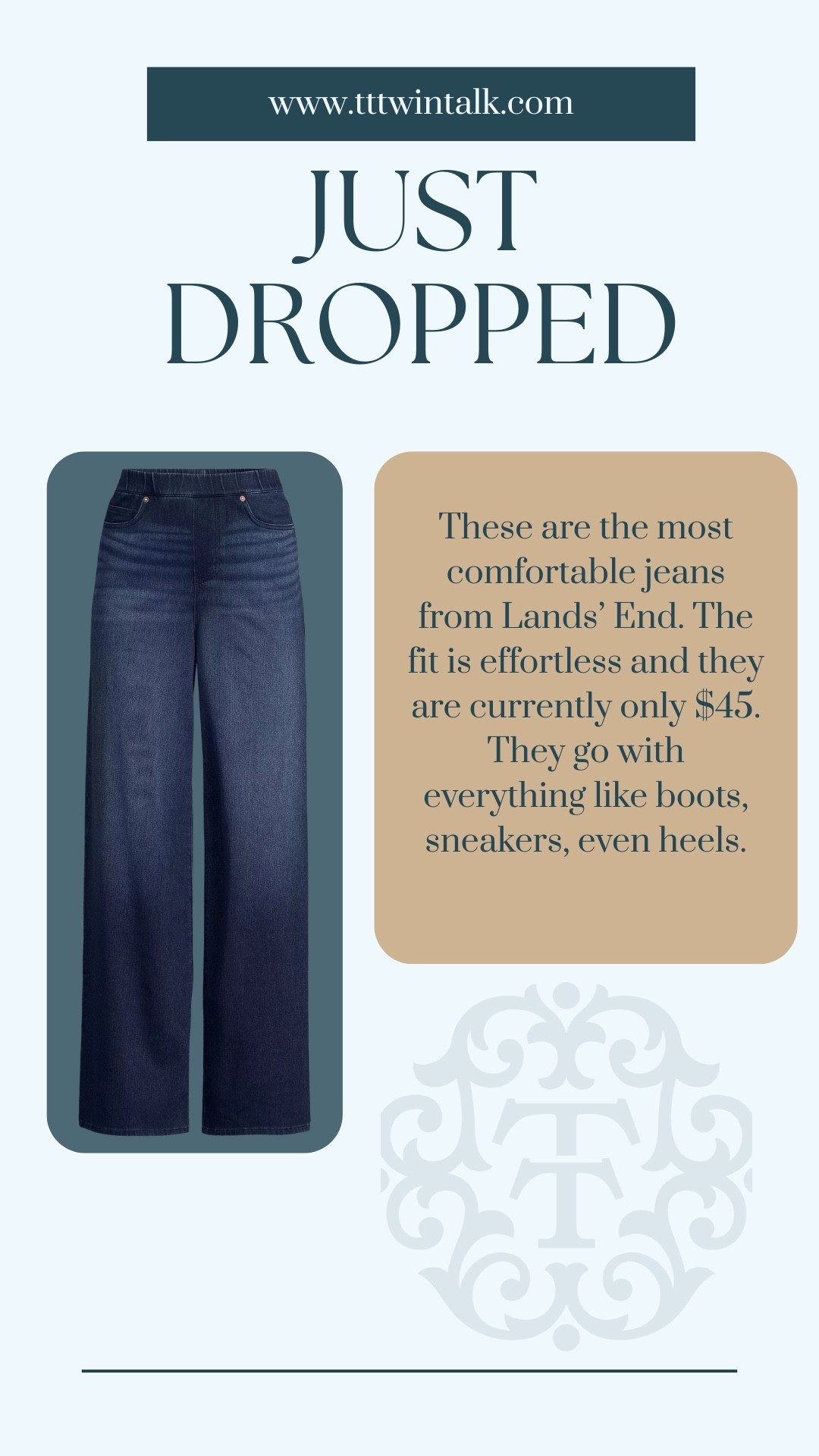 These are the most comfortable jeans from Lands’ End. The fit is effortless and they are currently only $45. They go with everything like boots, sneakers, even heels. 

#LTKSeasonal #LTKMidsize #LTKOver40