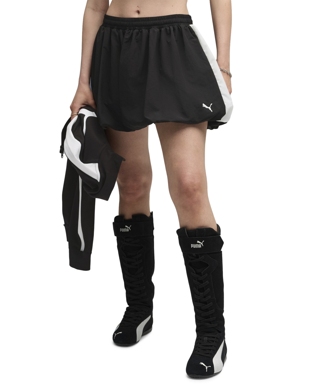 Puma Women's T7 Low-Rise Balloon Skirt - Puma Black | Macy's