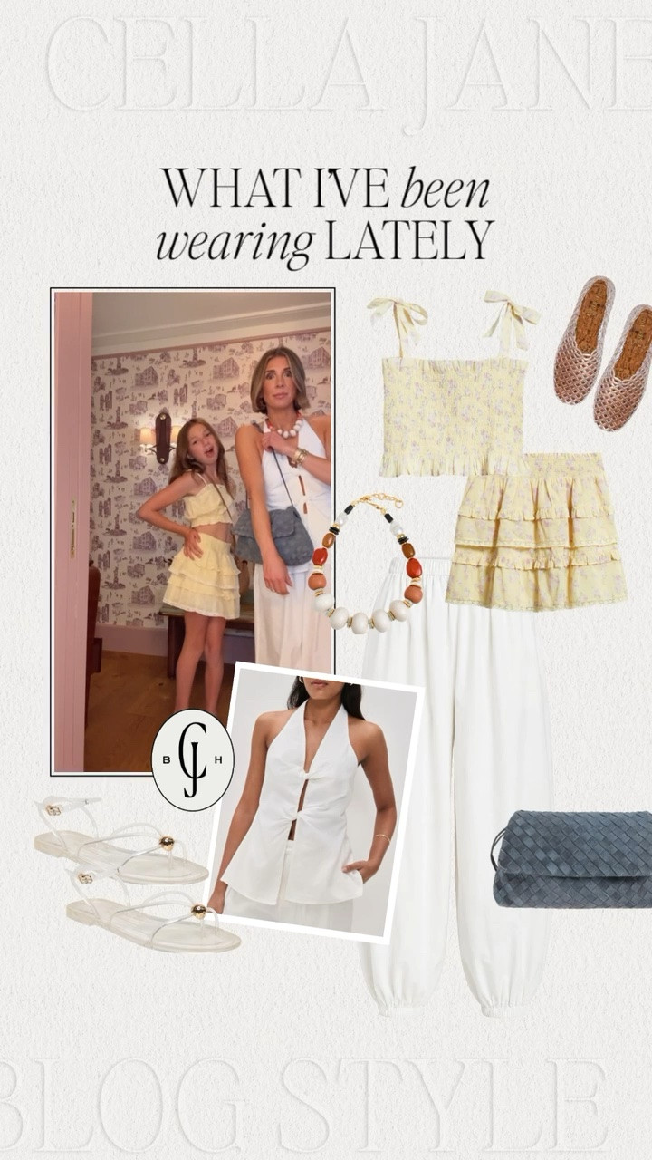 What Sutton and I wore in NYC. Wearing an XS in pants and small in the top.

#LTKsummer