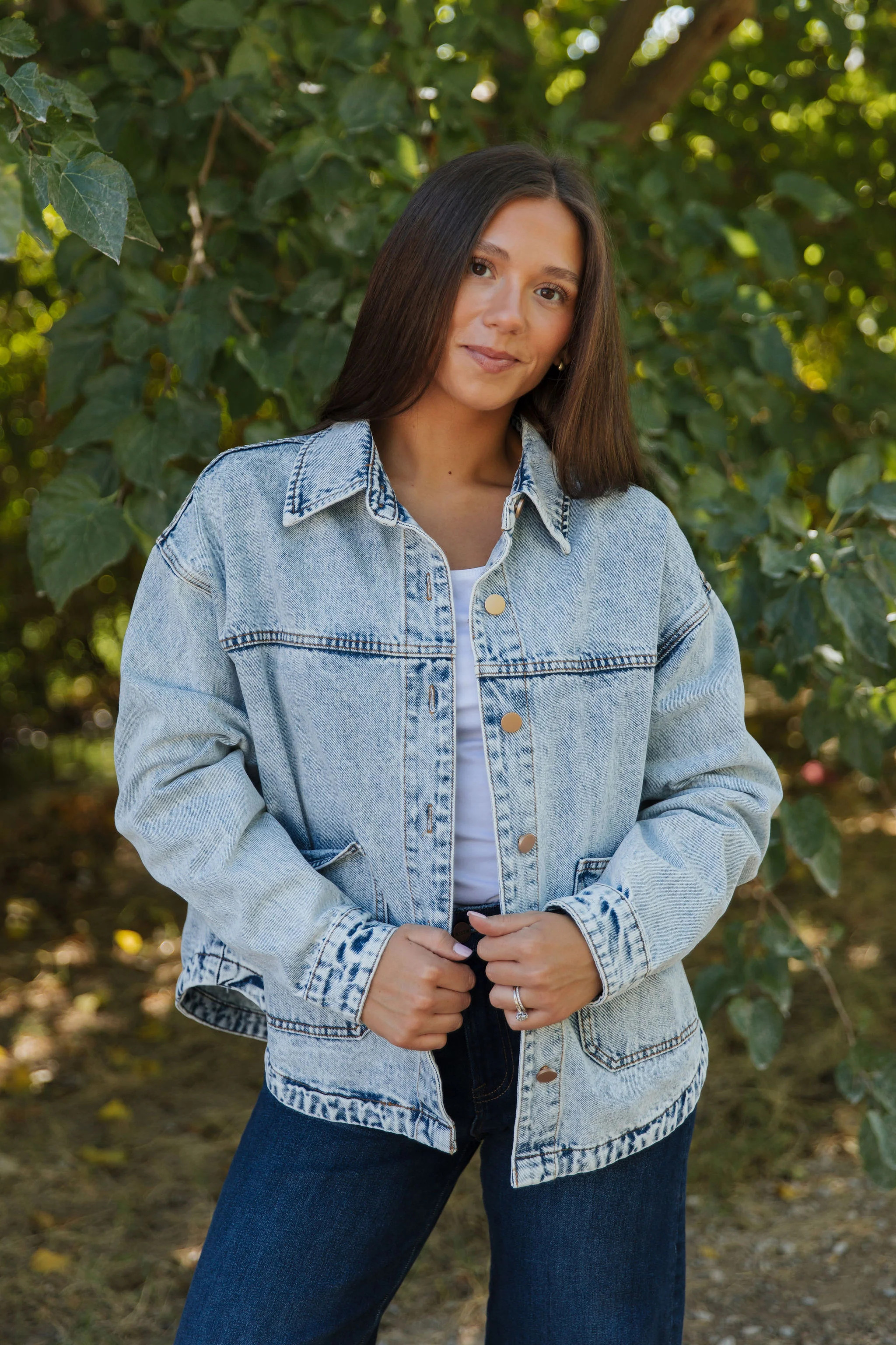 THE SELAH VINTAGE DENIM JACKET | Pink Desert