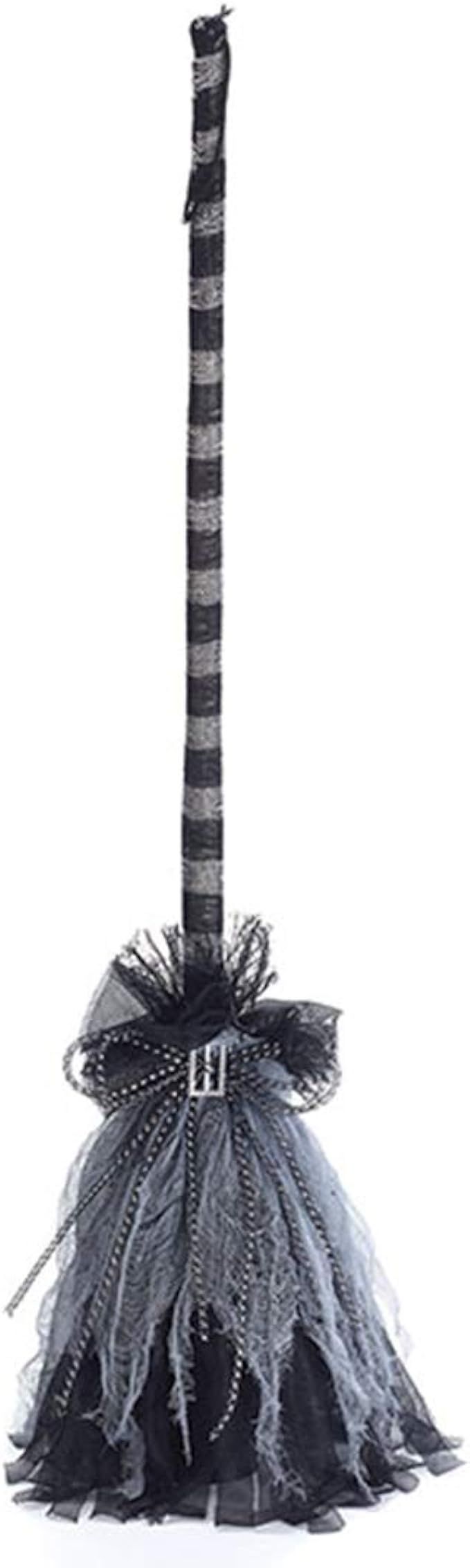 Halloween Decor Animated Black and Gray Witches Dancing Broom with Sound Effects, 35 Inches | Amazon (US)