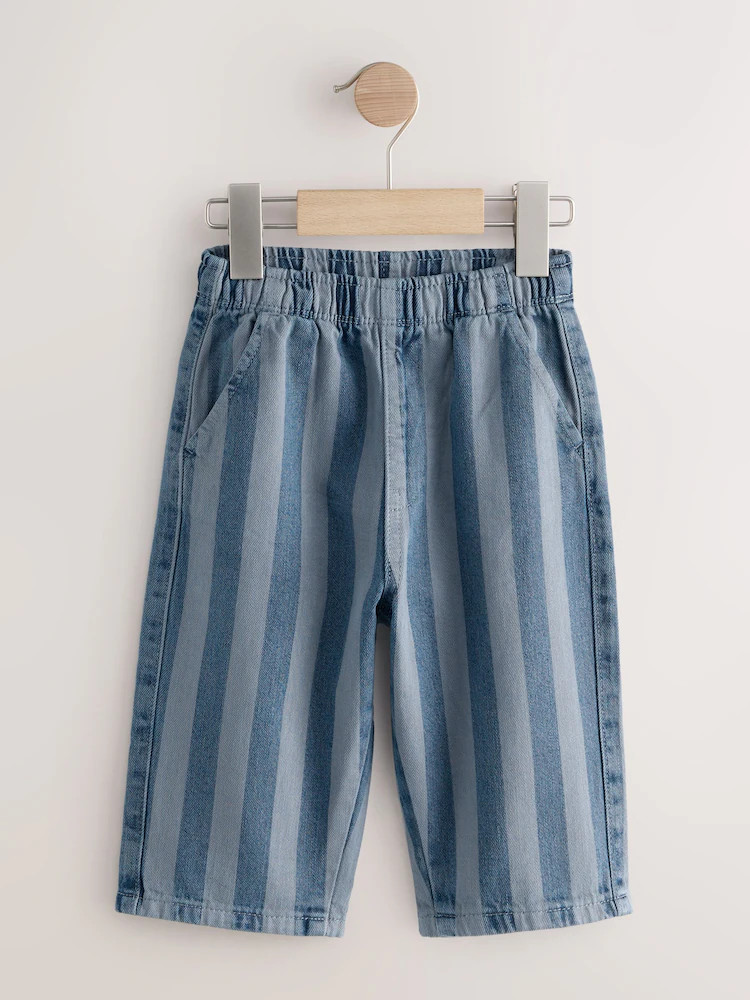 Dark Blue Stripe Pull On Wide Trousers (3mths-7yrs) | Next US