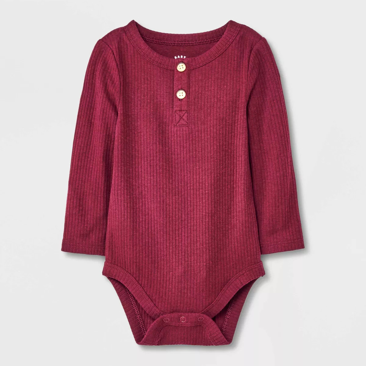 Baby Ribbed Henley Bodysuit - Cat & Jack™ | Target