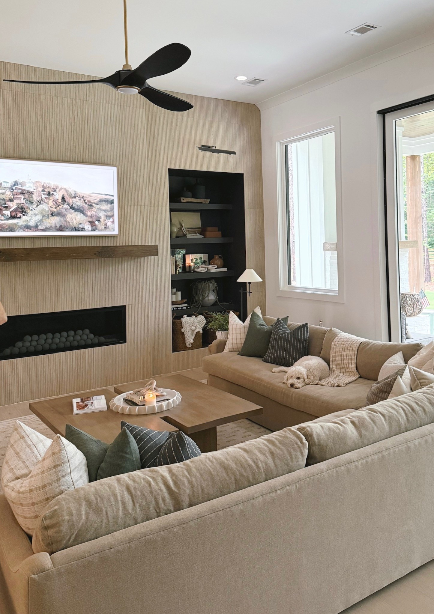 Modern comfort at its coziest 🤍🐾
This living room blends warm earth tones, layered pillows, textured built-ins, and a low-profile coffee table—perfect for slow evenings and soft lighting 🕯️🌿 And yes, our furry friend approves 🐶

Tap to shop this laid-back luxe look for your own home ✨

#porcheandco #ltkhome #livingroomstyle #neutralinteriors #cozycorners #modernfarmhouse #earthtones #builtinshelf #warmminimalism #pillowlove #candle


#LTKHome #LTKOver40 #LTKStyleTip