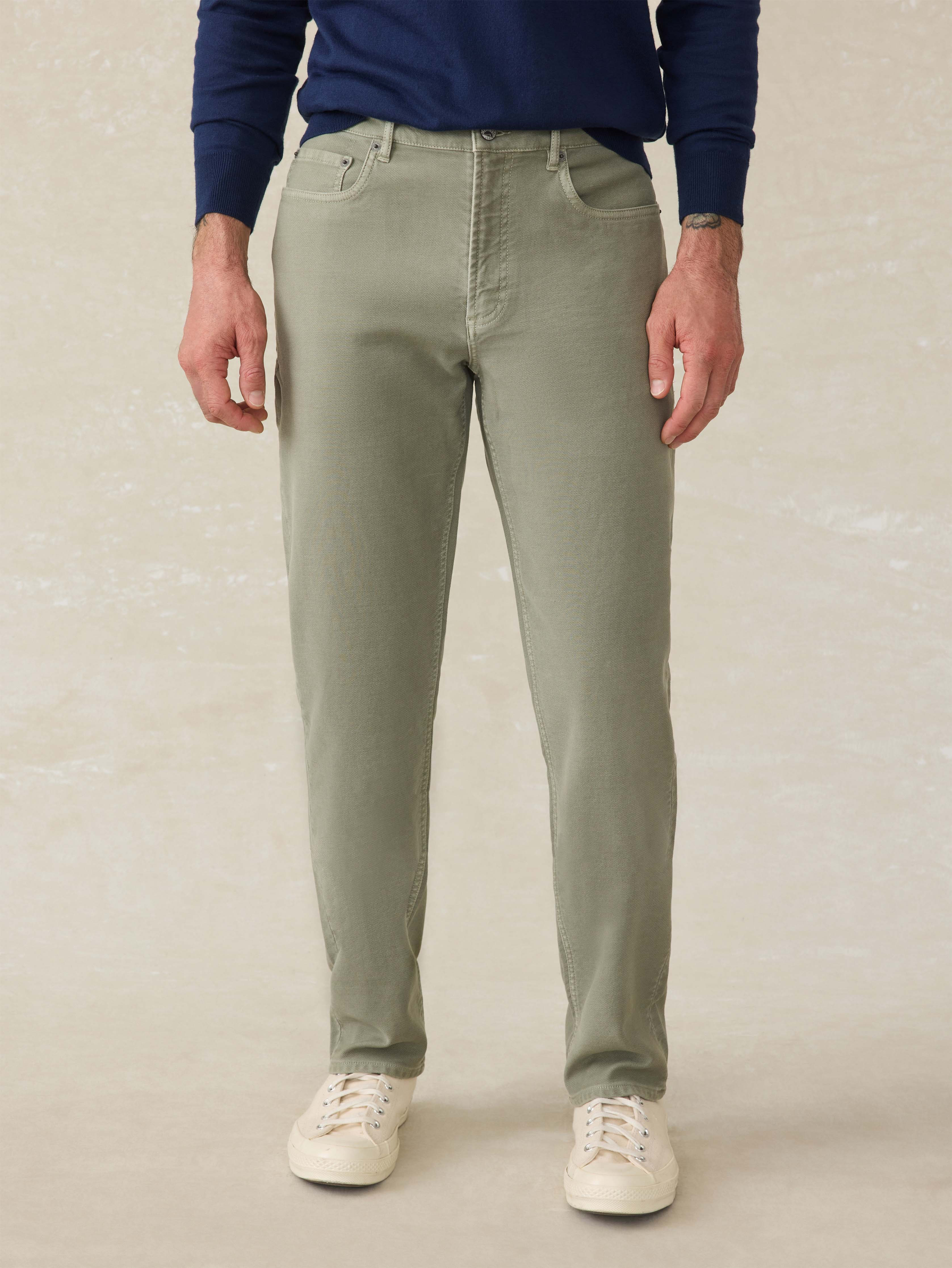 Stretch Terry 5-Pocket Pant - Tradewinds Wash | Faherty