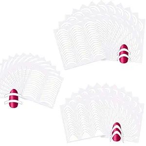 TailaiMei 1368 Pieces 3 Designs French Manicure Nail Art Stickers, Self-Adhesive Nail Tips Guides... | Amazon (US)