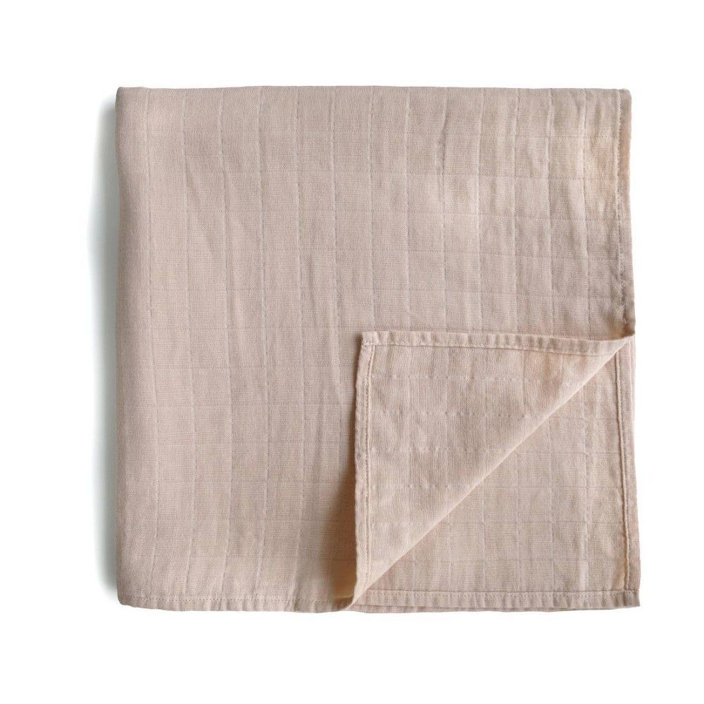 Mushie Muslin Swaddle Blanket Organic Cotton - Blush | Target