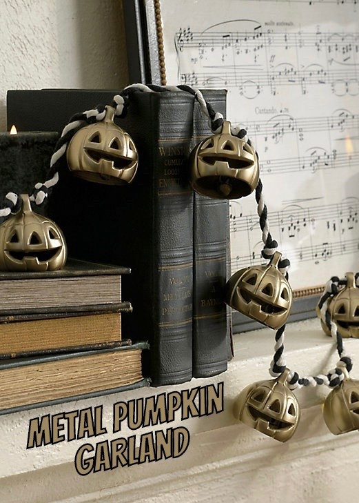 Add a little jingle to your Halloween with this Jack-o’-Lantern Bell Garland 🎃✨ Fifteen identical gold-tinted metal pumpkins dangle from black-and-white rope, perfect for hanging on a mantel, doorway, or staircase. Decorative yet functional, it coordinates beautifully with the Pumpkin Bell Cluster (also linked).

🎃 Hurry, this seasonal favorite is on sale and going fast!

#LTKSaleAlert #LTKHome #LTKSeasonal