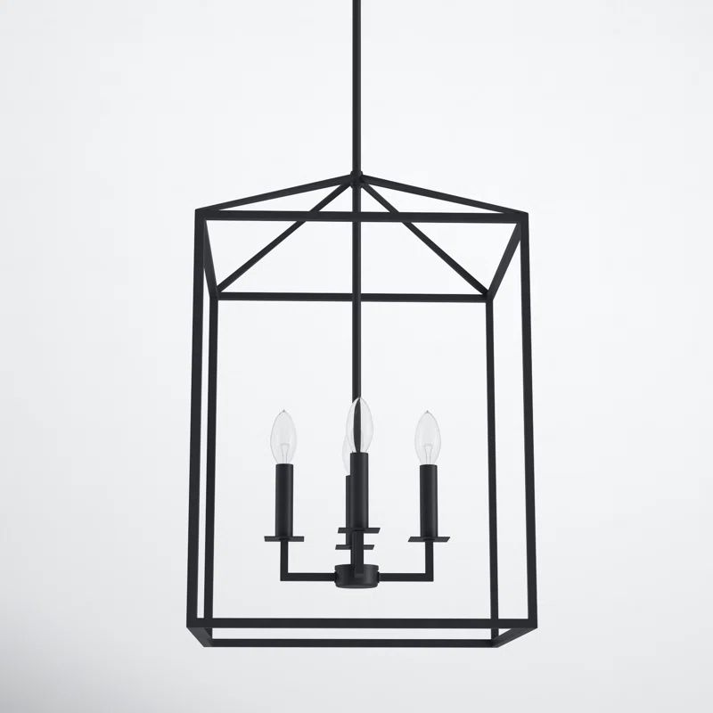 Ellis 4 - Light Dimmable Lantern Square / Rectangle Chandelier | Wayfair North America