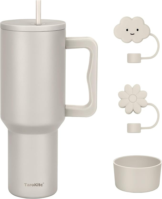 40 oz Insulated Tumbler with Handle and lid, Vacuum Double Walled Stainless Steel Travel Mug, Fit... | Amazon (US)