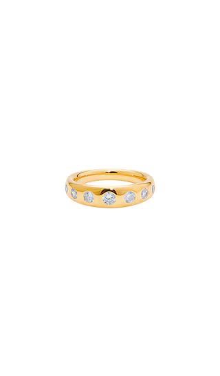 7 Stone Pinky Ring in 14k Yellow Gold Plated | Revolve Clothing (Global)