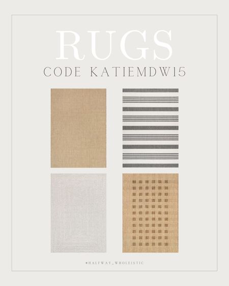 My favorite outdoor rugs from Rugs USA! Use code KATIEMDW15 for an additional 15% off! Discount is good for one week only so shop while you can ☺️

#LTKSeasonal #LTKsalealert #LTKhome