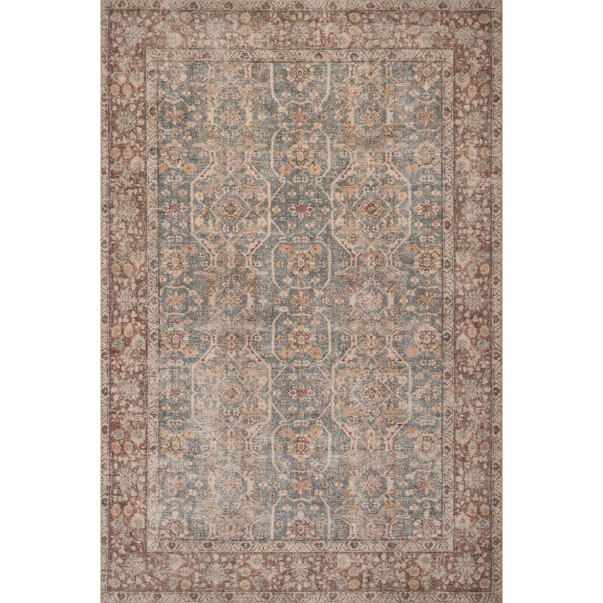 Nuloom Honna Traditional Vintage & Distressed Area Rug, 7' 10" x 10', Blue | Target