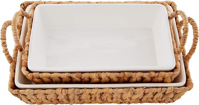 Hyacinth Basket Baker Set, small 7" x 11" | large 13" x 18 1/2" | Amazon (US)