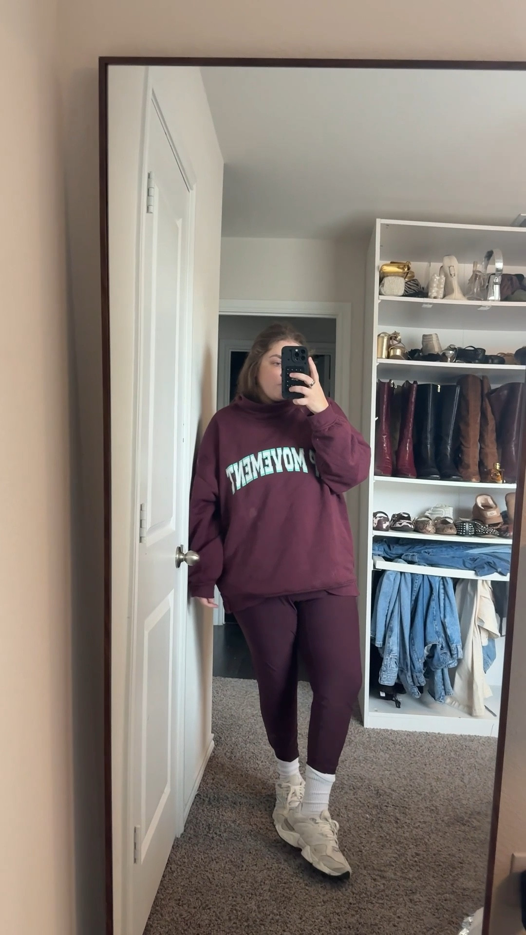 Winter casual outfit I’m wearing!! Xxl in leggings but could do an xl and xl in mock neck that comes with biker shorts! 

#LTKootd #LTKPlusSize