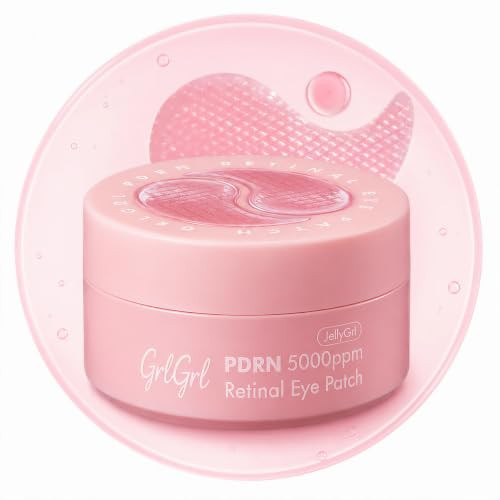 PDRN Eye Patches 5000ppm, Anti Smile Line & Wrinkle Under Eye Patches, Salmon DNA & Retinal Eye Mask for Puffy Eyes & Dark Circles, Eye Gels with Collagen & Peptides, 60 Pcs | Amazon (US)