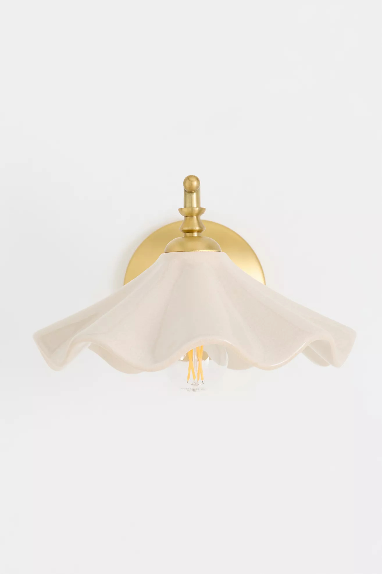 Bobbi Wavy Ceramic Sconce | Anthropologie (US)