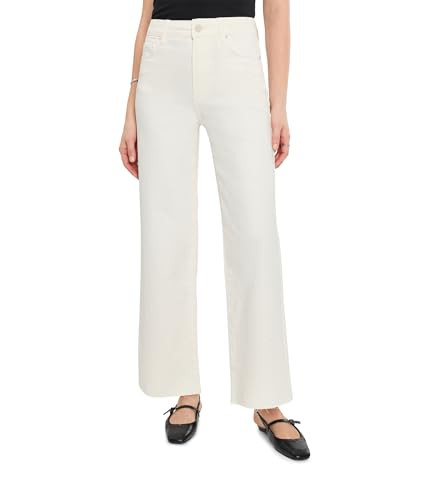 PAIGE Women's 31" Anessa Raw Hem in Tonal Ecru, Tonal Ecru, Size: 25, Inseam: 31 | Amazon (US)