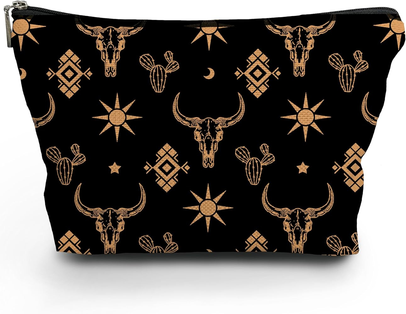 NATSUNO Western Makeup Bag - Western Gifts for Women, Cowgirl Gifts, Cow Makeup Bag, Western Stuf... | Amazon (US)