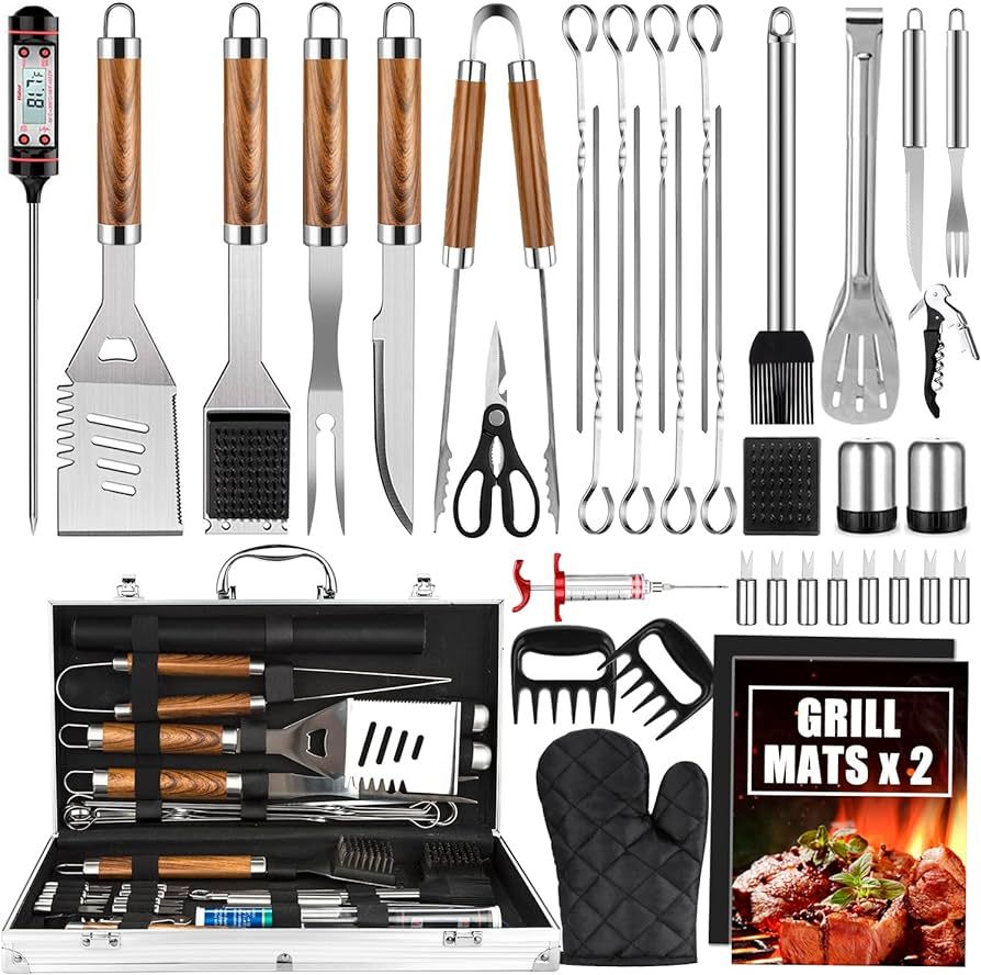 BBQ Grill Utensils Set for Camping/Backyard, 38Pcs Stainless Steel Grill Tools Grilling Accessori... | Amazon (US)
