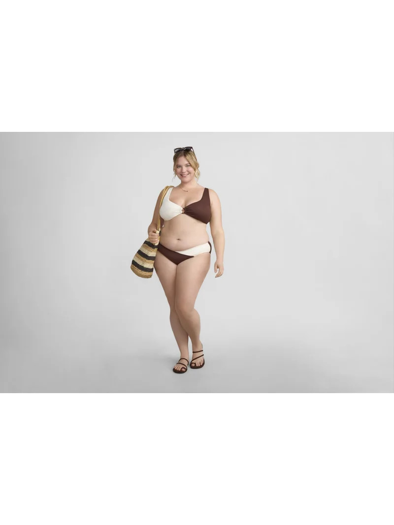 Time and Tru Women's Collections Ring Front Bikini Top, Sizes XS-XL | Walmart (US)