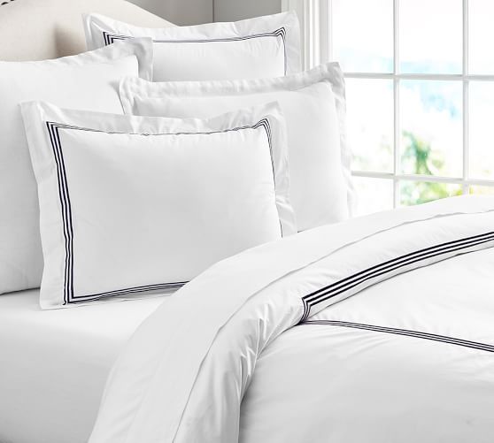 Grand 280-Thread-Count Embroidered Duvet Cover & Sham | Pottery Barn (US)