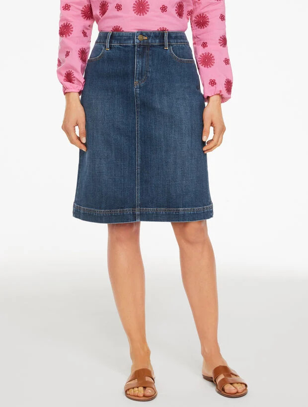 Denim A-Line Skirt - Palm Wash | Talbots