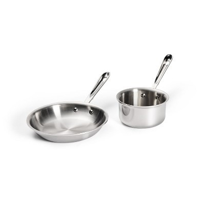 All-Clad 2pc Stainless Steel Set, 3-Ply Bonded Cookware, Silver | Target