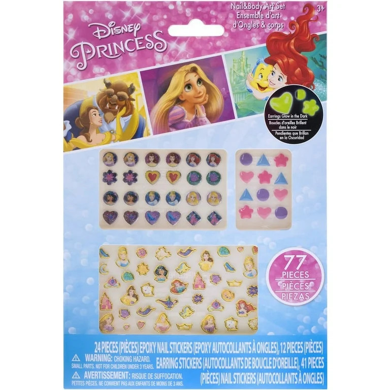 Disney Princess Nail & Body Art Set, 77 Pieces | Walmart (US)