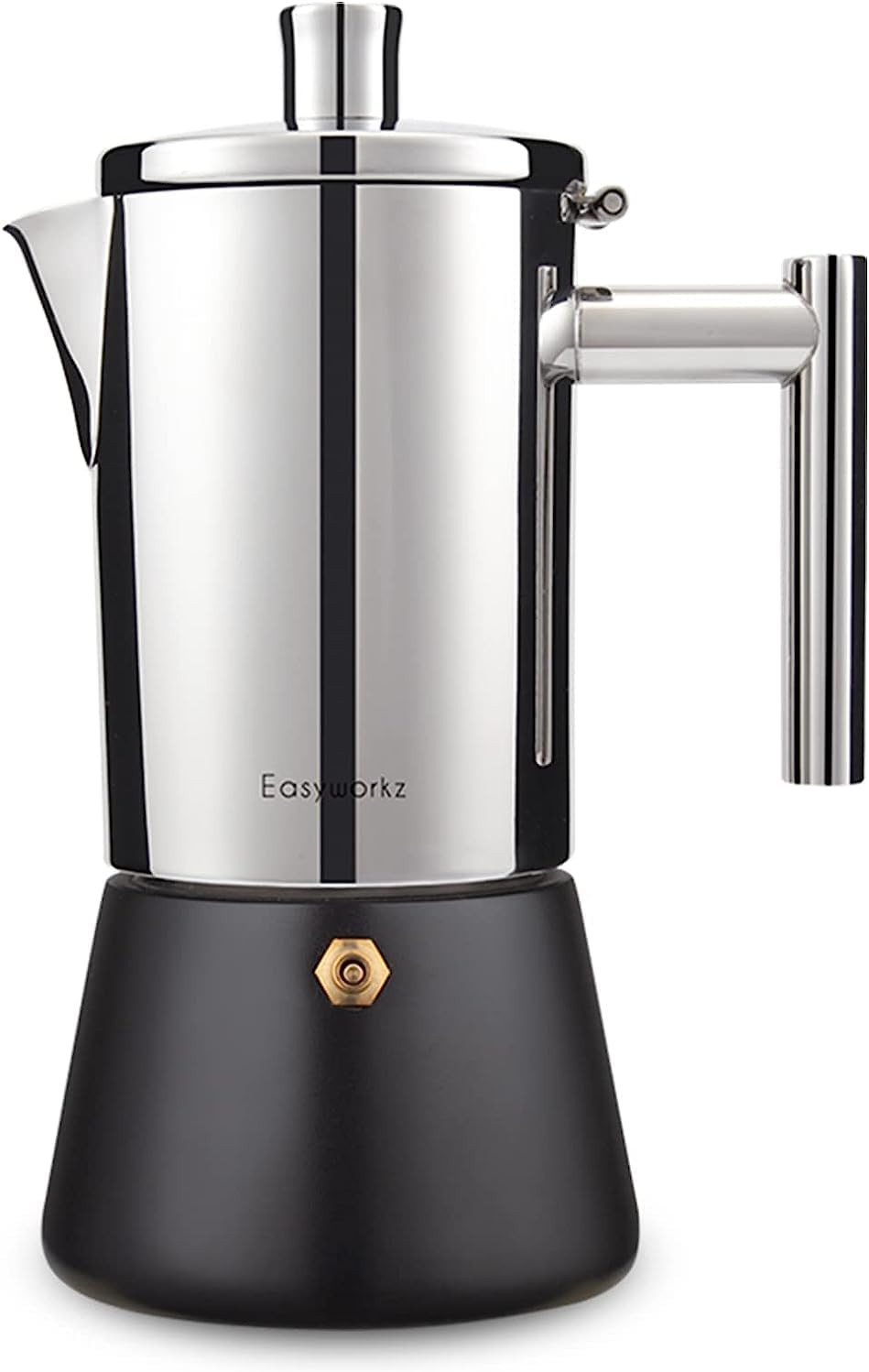 Easyworkz Diego Stovetop Espresso Maker Stainless Steel Italian Coffee Machine Maker 12Cup 17.5 oz Induction Moka Pot | Amazon (US)