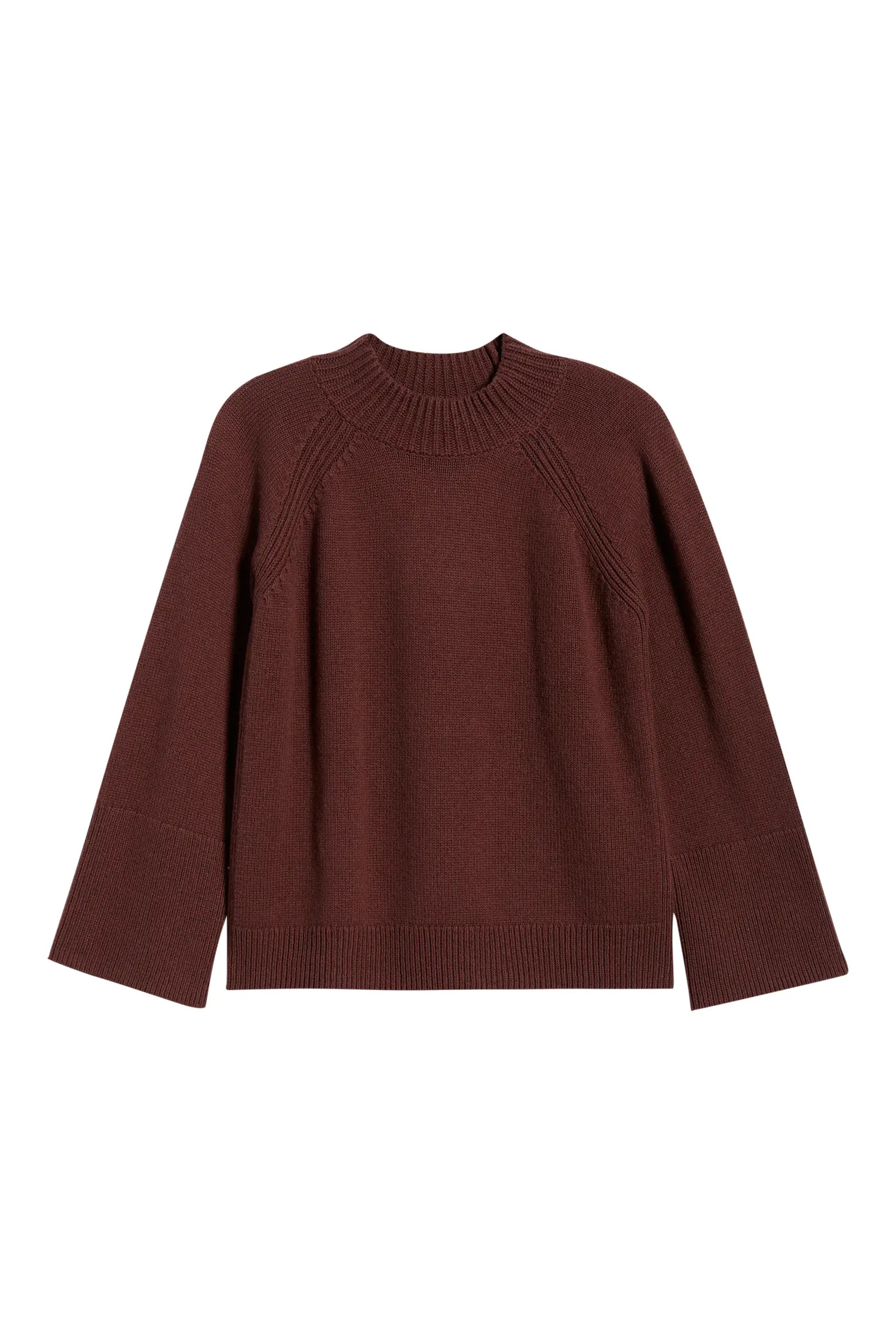 Bell Sleeve Mock Neck Merino Wool & Cotton Sweater (Women) | Nordstrom | Nordstrom