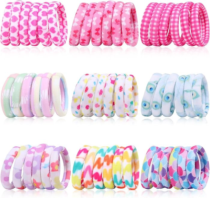 Anezus 54Pcs Hair Ties for Girls and Women, Nylon No Damage Elastics Hair Bands Ponytail Holders,... | Amazon (US)