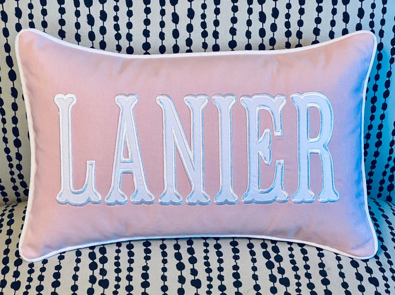Custom Applique Personalized Name Pillow | Etsy | Etsy (US)