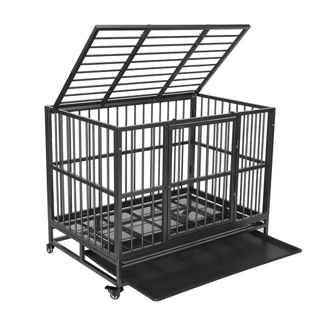 Walnest 36"H Heavy Duty Dog Cage Small Dog Crate Mini Medium Pets Playpen W/ Tray&Wheels | Walmart (US)