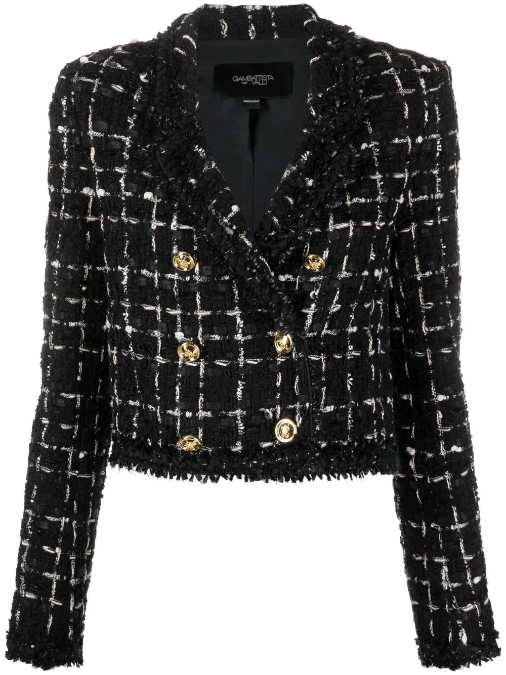 double-breasted tweed blazer | Farfetch Global
