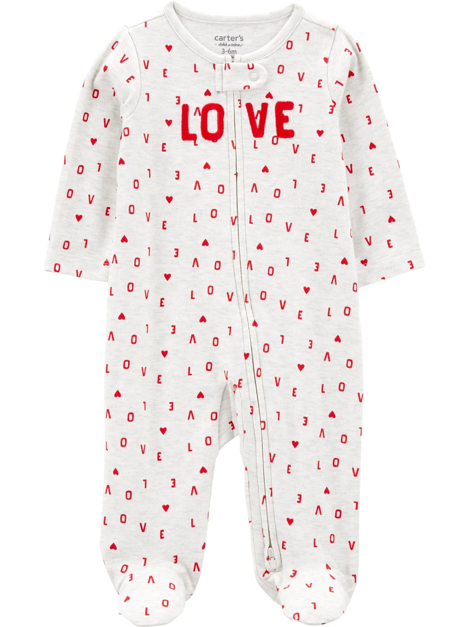 Carter's Child of Mine Baby Unisex Valentine's Sleep 'n Play, One-Piece, Sizes Preemie-6/9 Months | Walmart (US)