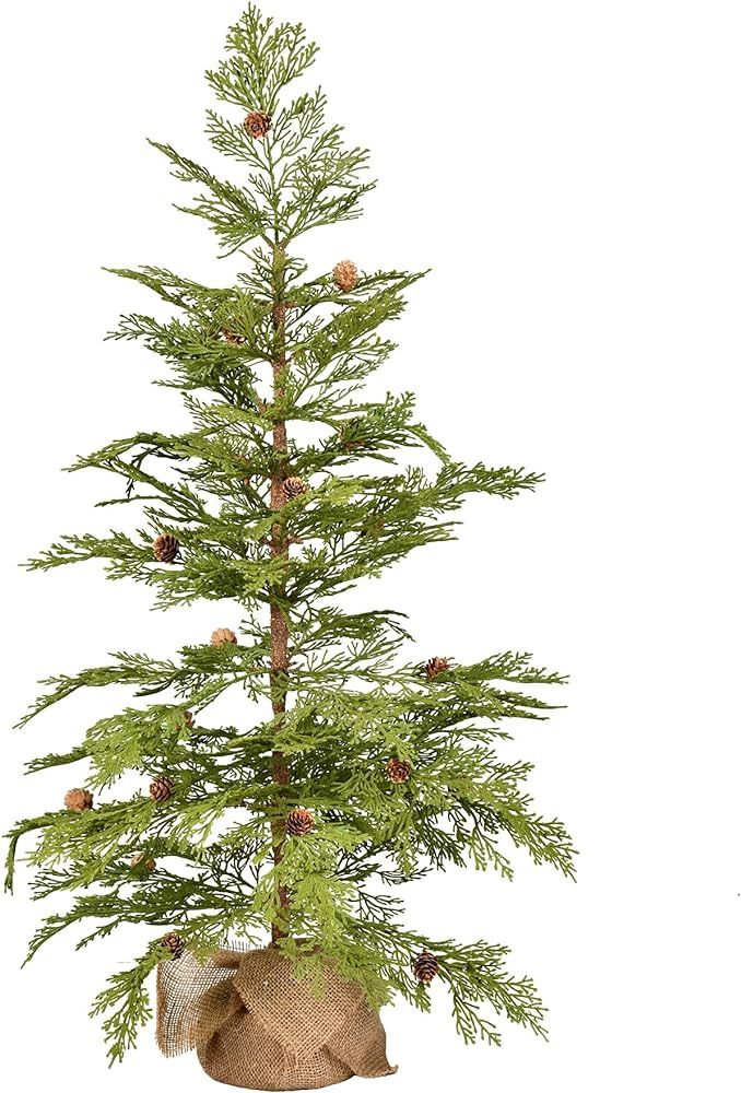 Vickerman 36" Cedar Pine Artificial Christmas Tree, Unlit - Faux Table Top Christmas Tree - Seaso... | Amazon (US)