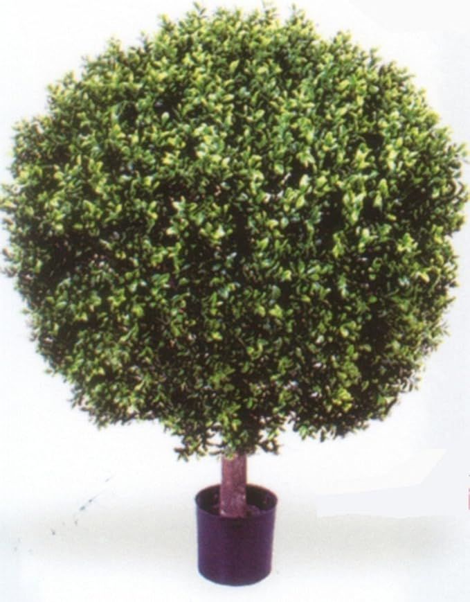 Silk Tree Warehouse One 35 Inch Tall Outdoor Artificial Boxwood Ball Topiary Bush Potted UV Rated... | Amazon (US)