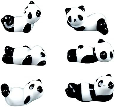 YEYILILINHONG 6PCS Cute Ceramic Panda Chopsticks Rest Rack Stand Holder for Chopsticks, Ceramic W... | Amazon (US)