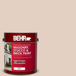 BEHR 1 gal. #S220-1 Autumn Blush Flat Interior/Exterior Masonry, Stucco and Brick Paint 27001 - T... | The Home Depot