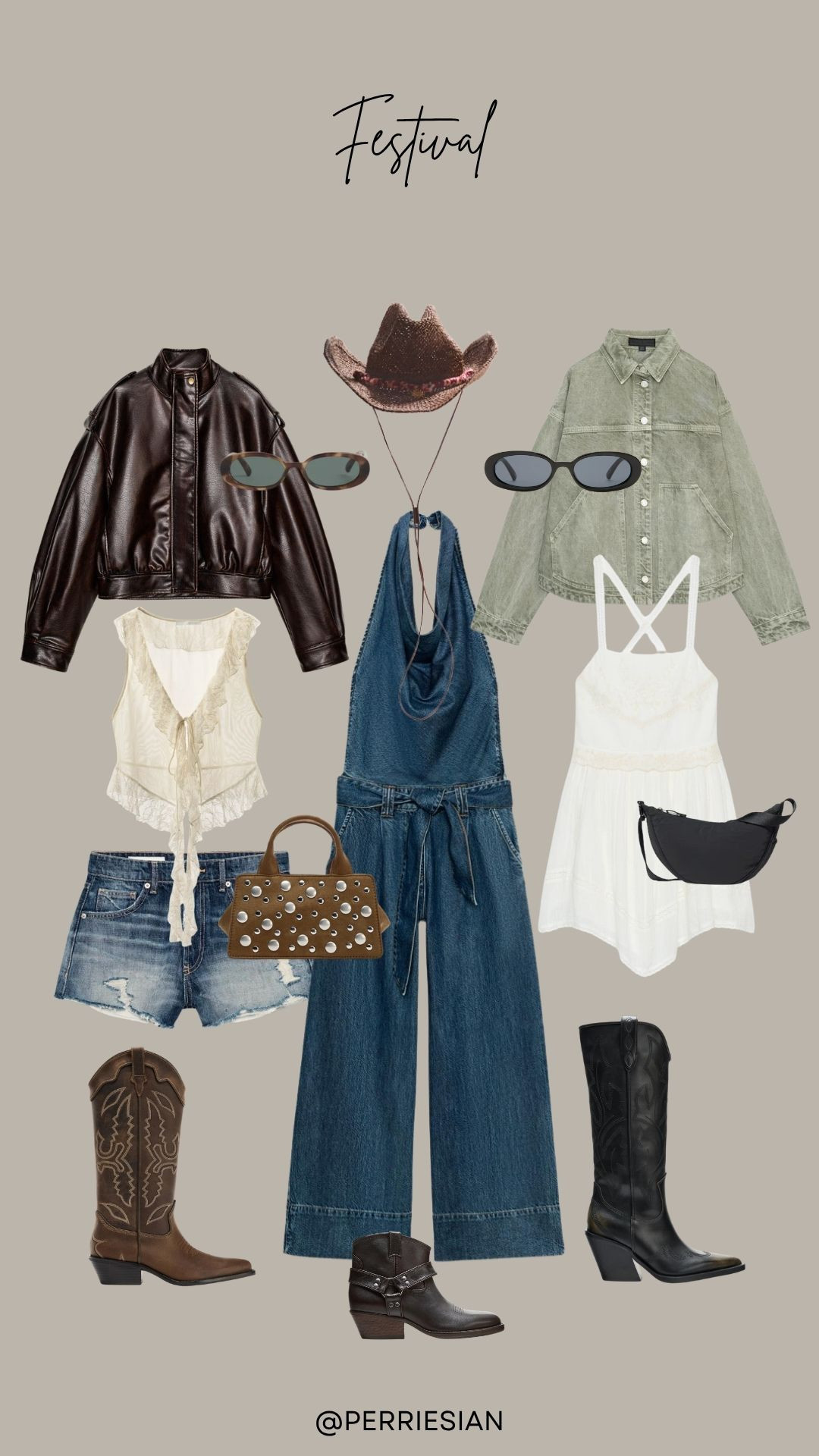 Festival Outfit Ideas! 

Western Inspired Festival Look, Denim Jumpsuit Outfit, White Dress Festival Outfit, Leather Jacket And Shorts, Cowboy Boots Style, Summer Festival Wardrobe, Sunglasses, High Street Festival Finds, Summer Style, Summer Fashion 

 

#LTKuk #LTKsummer #LTKfestival