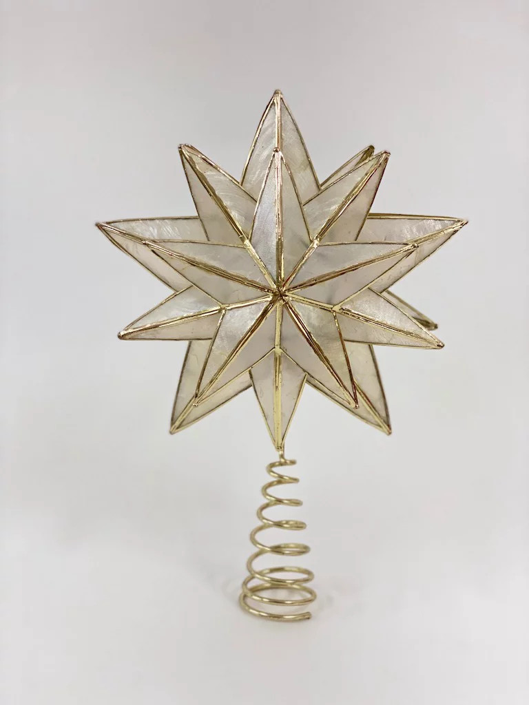 Holiday Time Capiz Tree Topper, Gold - Walmart.com | Walmart (US)