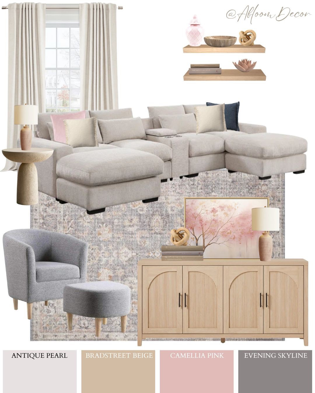 In this calm and cozy living room design, I pulled together soft beige tones, a few blush pink accents, and plenty of texture to make the whole space feel warm and easy to live in. It’s simple, beautiful, and full of pieces that are comfy and practical.

#LTKHome