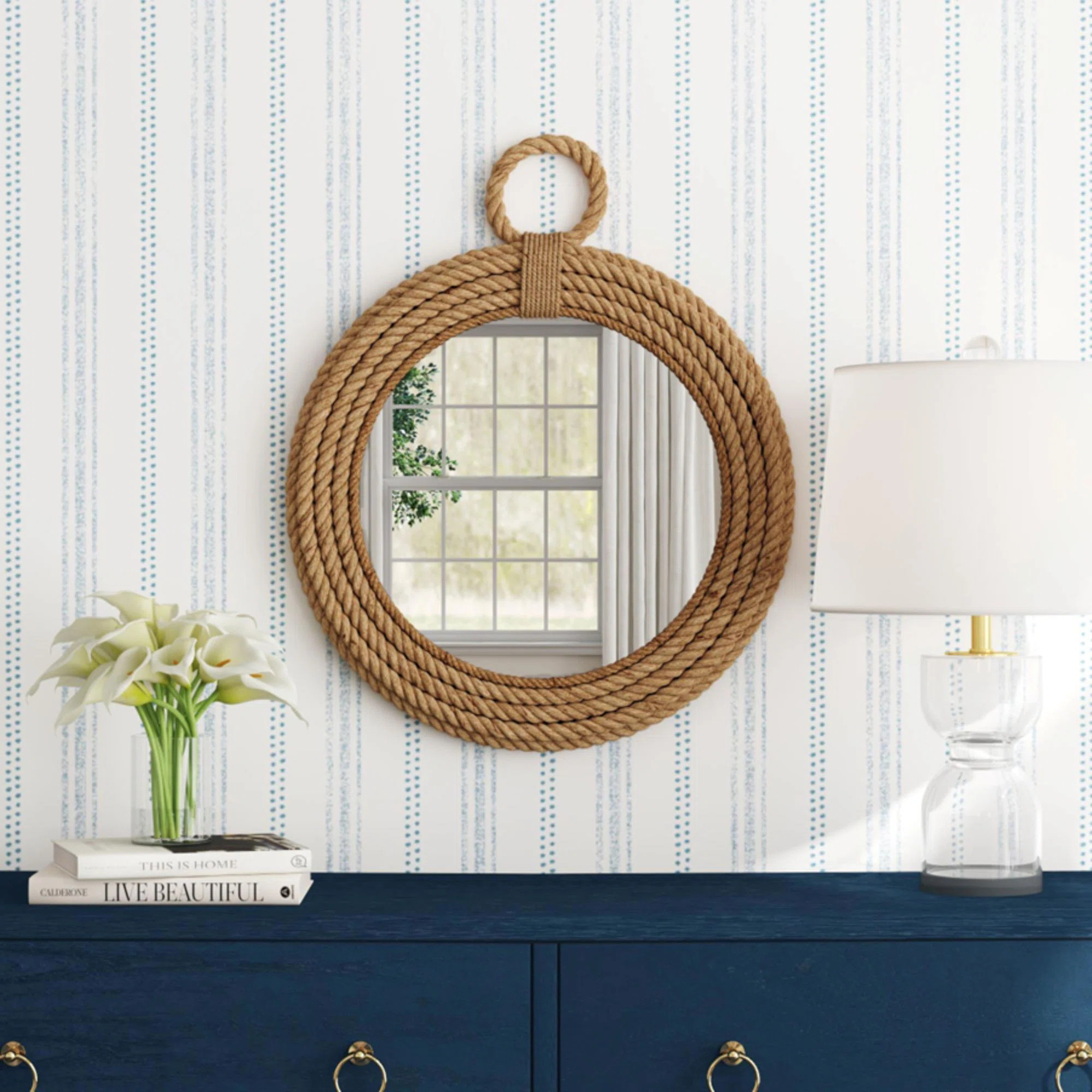 Sand & Stable™ Chios Round Rope Wall Mirror & Reviews | Wayfair | Wayfair North America