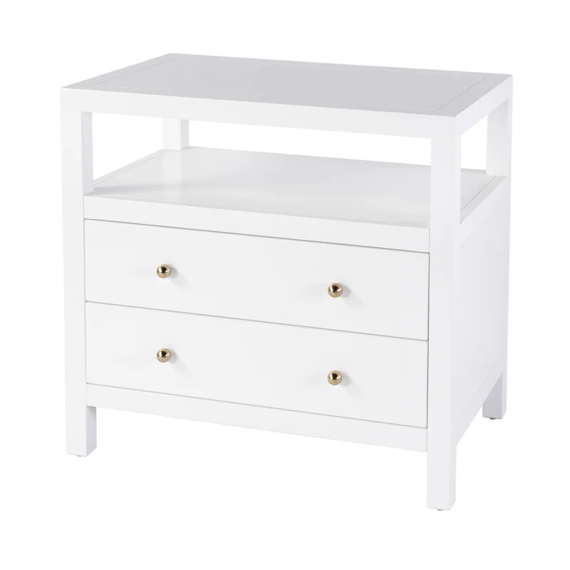 Nora 2-Drawer Wide Nightstand | Perigold