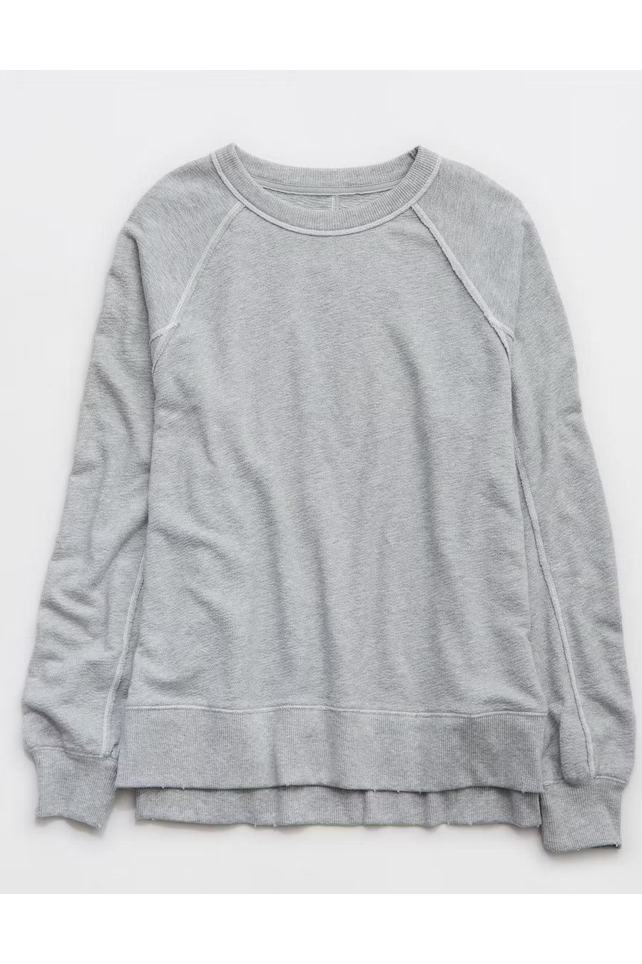 Aerie East West Crew Sweatshirt Women's Medium Heather Gray XXS | Aerie