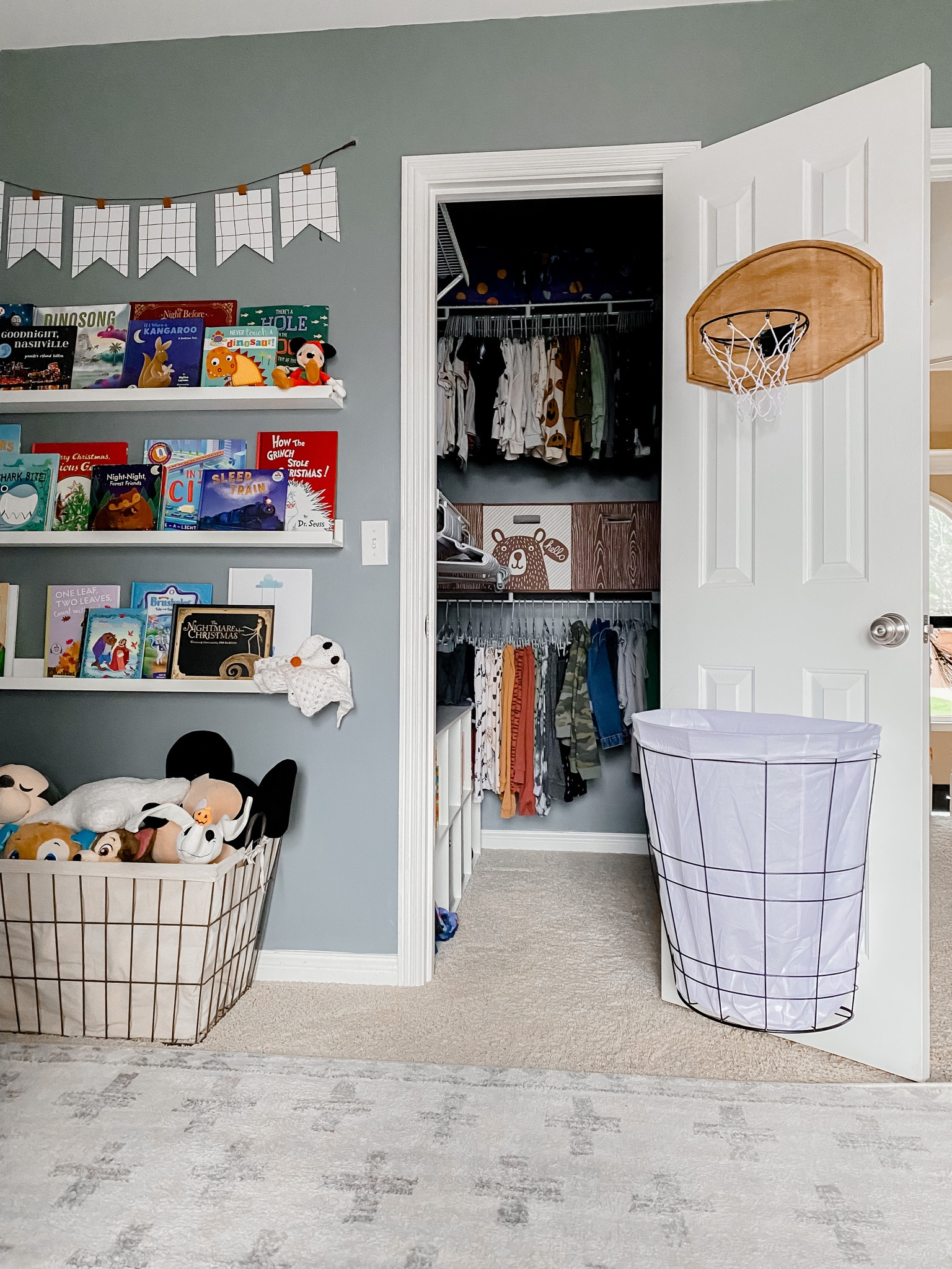 A simple hack to keep your kids laundry off the floor. Use a basketball hoop for them to throw their clothes into. Makes it way more fun! 

#LTKkids #LTKfamily #LTKhome