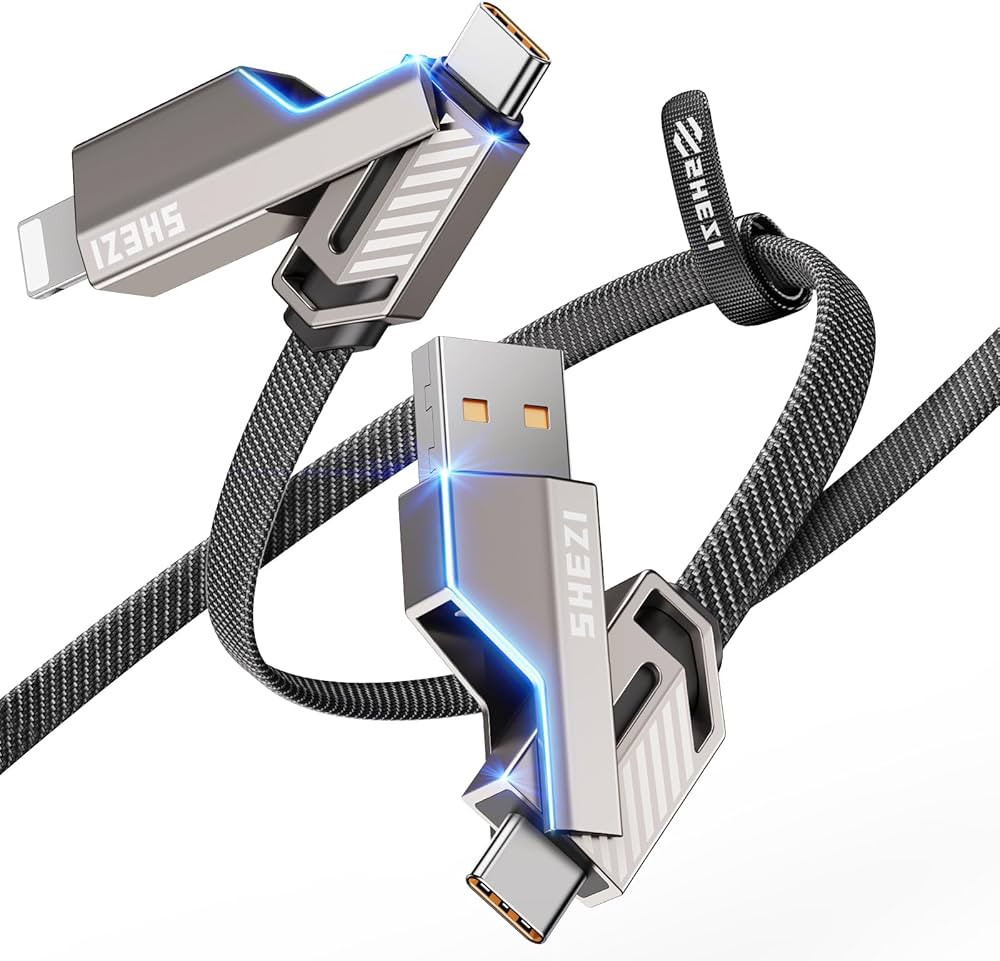 One is Enough 4-in-1 USB C to Lightning Cable, 45W High-Speed Charging & Fast Data Transfer,CarPl... | Amazon (US)