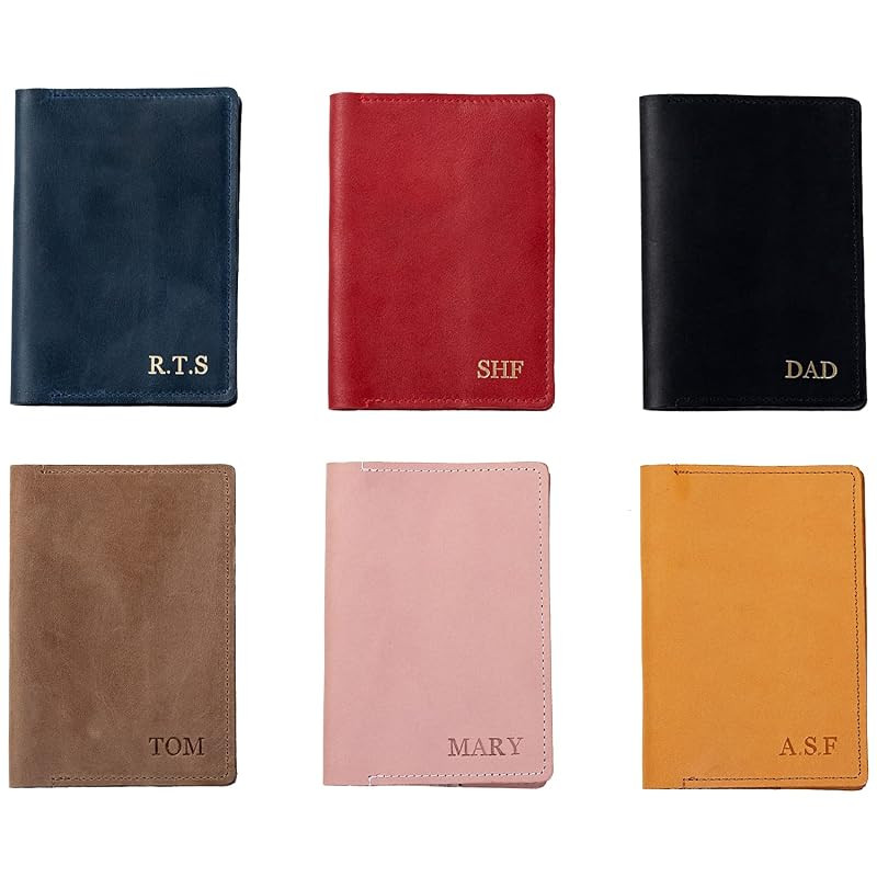 Leather passport holder - Personalized passport cover and luggage tag set for women and men - Awe... | Amazon (US)