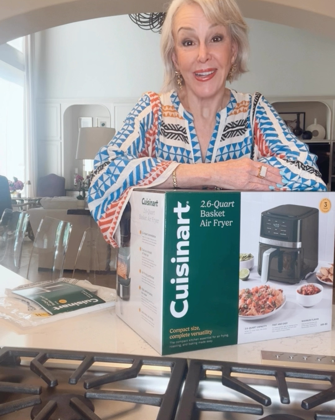 This 2.6-qt air fryer is a versatile, compact culinary companion—ideal for cooking complete meals for 1-2 people and whipping up delicious side dishes and snacks. Our Air Advantage™ technology ensures crispy perfection with air fry, bake, and roast functions plus 3 air fry presets. The viewing window with light, toss reminder and automatic warm makes air frying more convenient than ever. Plus, its space-saving design optimizes countertop space or allows for easy storage.
2.6-quart internal capacity with 6”x6” cooking surface
3 cooking functions include: Air Fry, Roast, Bake
Digital Display with 3 Air Fry Presets
Toss Reminder alert
Viewing window with interior light
Air Advantage™ Technology for superior cooking results

#LTKFindsUnder100 #LTKHome #LTKWedding